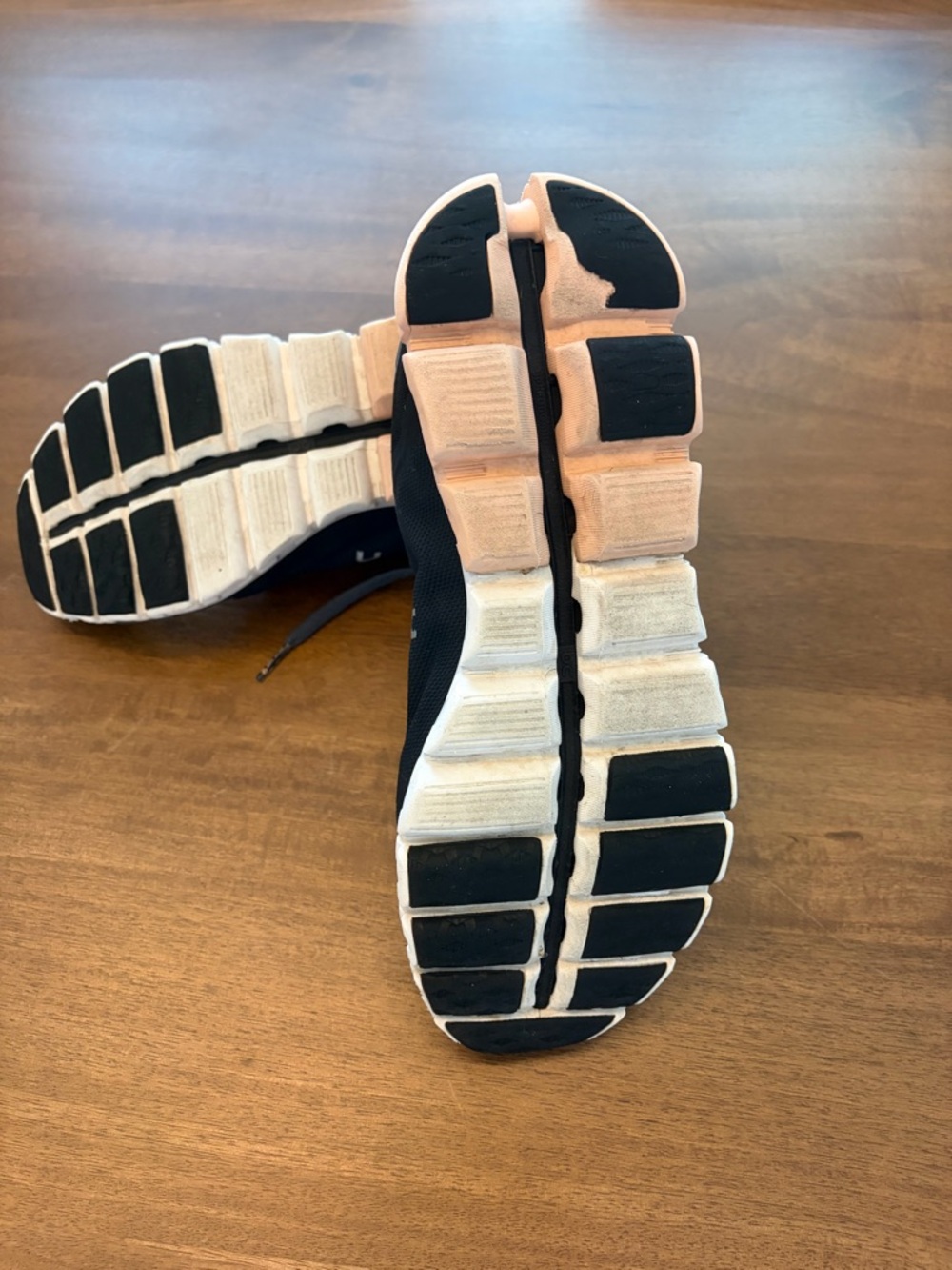 On Running Black and Peach Athletic Running Shoes - Picture 5 of 6